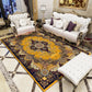 Turkish Jacquard Print Rug Multi Color Polyester Area Carpet Machine Washable Pet Friendly Anti-Slip Backing Rug for Home Decor Ginger Clearhalo 'Area Rug' 'Moroccan' 'Rugs' Rug' 2185622