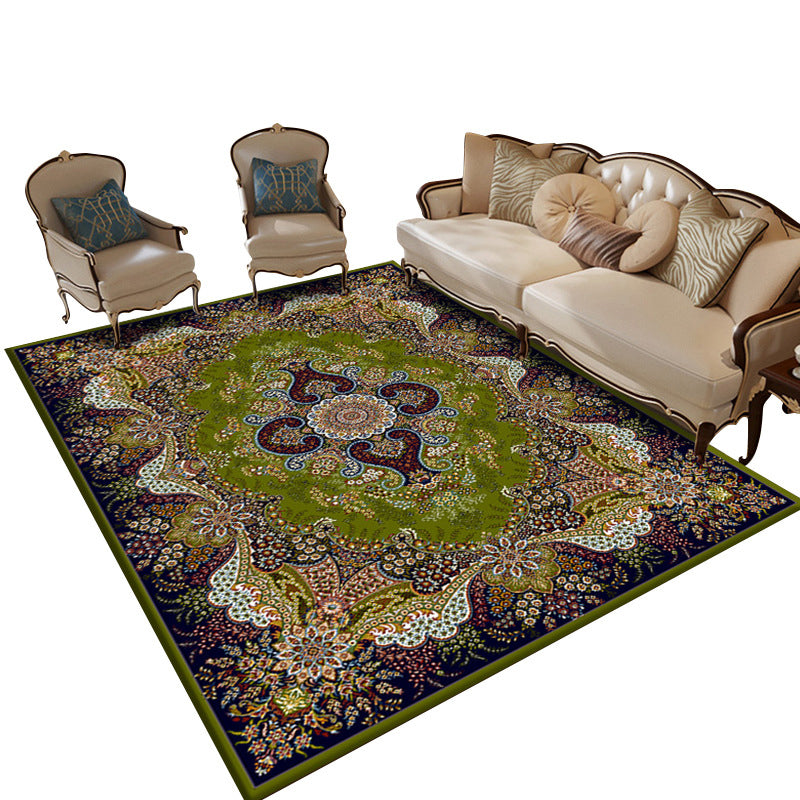 Turkish Jacquard Print Rug Multi Color Polyester Area Carpet Machine Washable Pet Friendly Anti-Slip Backing Rug for Home Decor Clearhalo 'Area Rug' 'Moroccan' 'Rugs' Rug' 2185623