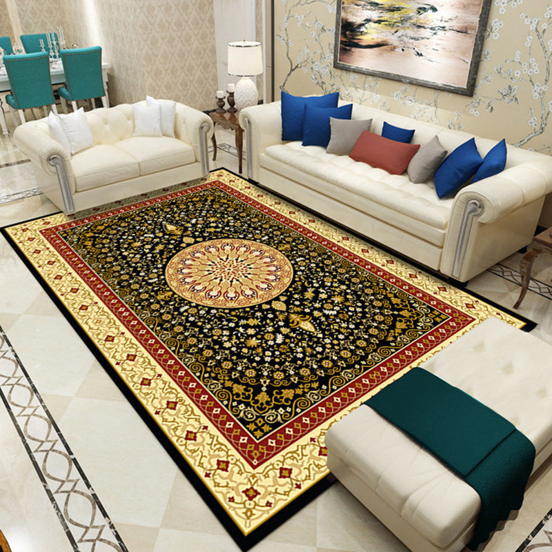 Imperial Moroccan Rug Multi-Colored Printed Carpet Anti-Slip Backing Pet Friendly Washable Rug for Lounge Yellow Clearhalo 'Area Rug' 'Moroccan' 'Rugs' Rug' 2185634