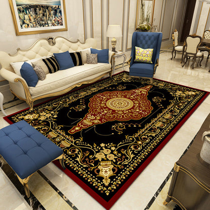 Imperial Moroccan Rug Multi-Colored Printed Carpet Anti-Slip Backing Pet Friendly Washable Rug for Lounge Red Clearhalo 'Area Rug' 'Moroccan' 'Rugs' Rug' 2185643