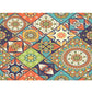 Multicolor Floral Mosaic Print Rug Polypropylene Moroccan Indoor Rug Machine Washable Anti-Slip Backing Pet Friendly Carpet for Home Clearhalo 'Area Rug' 'Moroccan' 'Rugs' Rug' 2185652