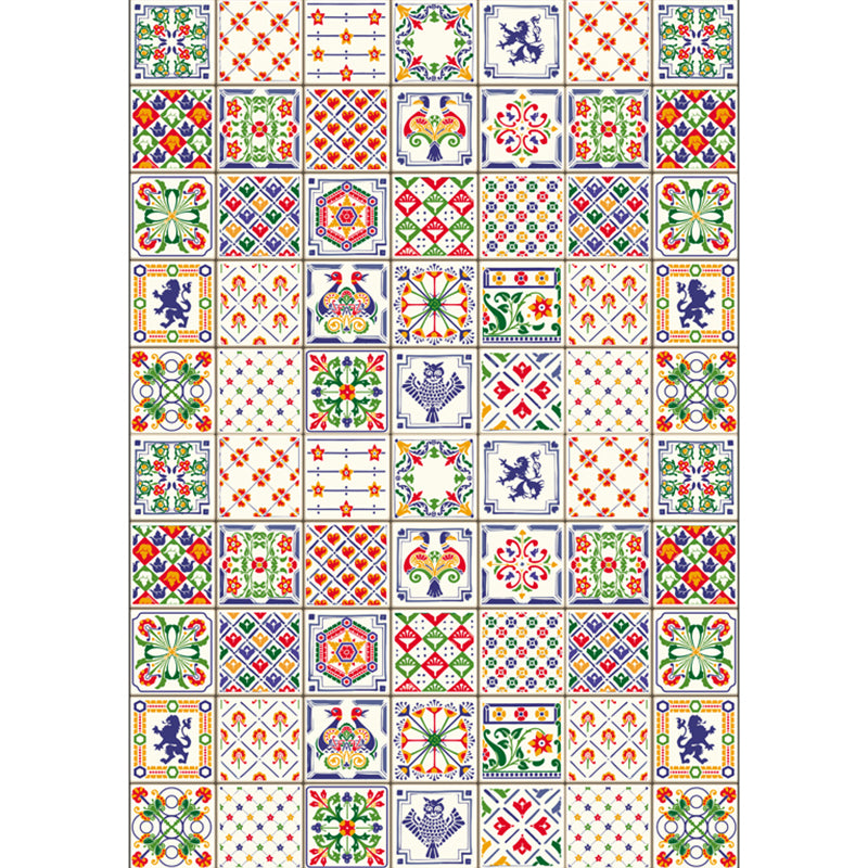 Moroccan Mosaic Print Rug Multi Colored Polyester Carpet Non-Slip Backing Washable Pet Friendly Rug for Living Room Beige Clearhalo 'Area Rug' 'Moroccan' 'Rugs' Rug' 2185678