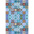 Moroccan Mosaic Print Rug Multi Colored Polyester Carpet Non-Slip Backing Washable Pet Friendly Rug for Living Room Sky Blue Clearhalo 'Area Rug' 'Moroccan' 'Rugs' Rug' 2185683