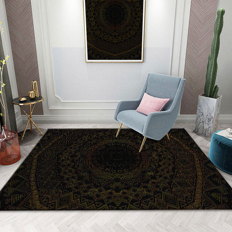 Colorful Mandala Rug Multicolor Moroccan Area Carpet Polyester Stain Resistant Pet Friendly Anti-Slip Rug for Home Clearhalo 'Area Rug' 'Moroccan' 'Rugs' Rug' 2185715