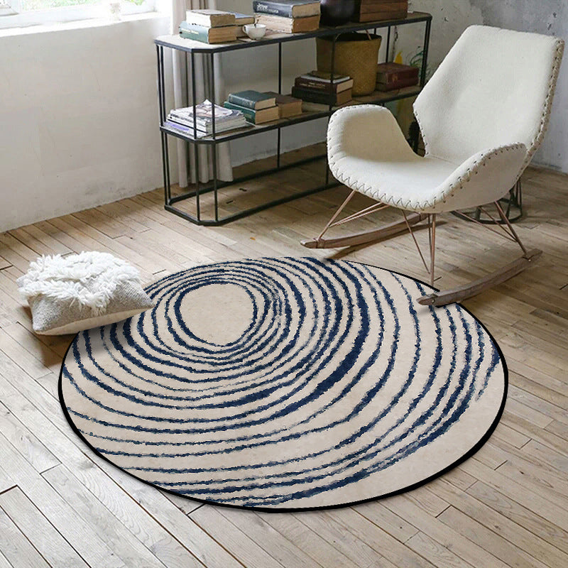 Simple Swirling Lines Print Rug Grey Modern Style Carpet Synthetics Washable Non-Slip Stain Resistant Rug for Bedroom Grey Clearhalo 'Area Rug' 'Modern' 'Rugs' Rug' 2185741