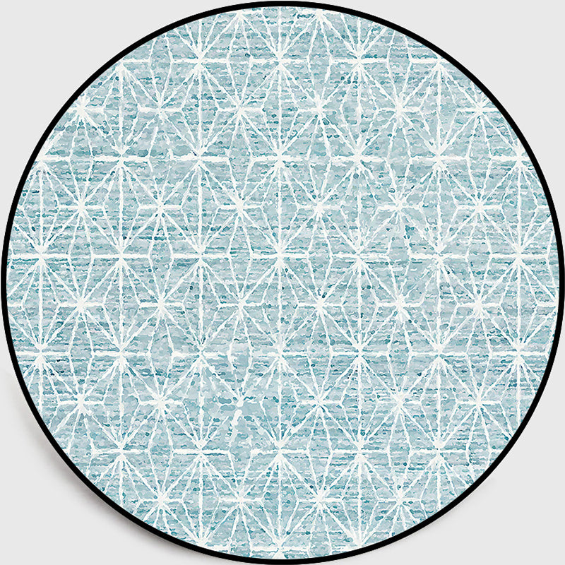 Modern Geometry Indoor Rug Multi Color Polypropylene Rug Non-Slip Backing Machine Washable Stain Resistant Rug for Sitting Room Lake Blue Clearhalo 'Area Rug' 'Modern' 'Rugs' Rug' 2185751