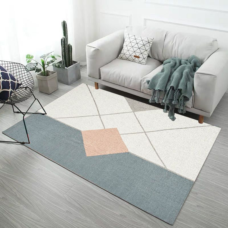 Minimalistic Modern Indoor Rug Multicolor Geometric Rug Non-Slip Stain Resistant Machine Washable Rug for Home Decoration Beige Clearhalo 'Area Rug' 'Modern' 'Rugs' Rug' 2185830