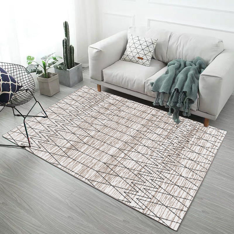 Minimalistic Modern Indoor Rug Multicolor Geometric Rug Non-Slip Stain Resistant Machine Washable Rug for Home Decoration Brown Clearhalo 'Area Rug' 'Modern' 'Rugs' Rug' 2185834