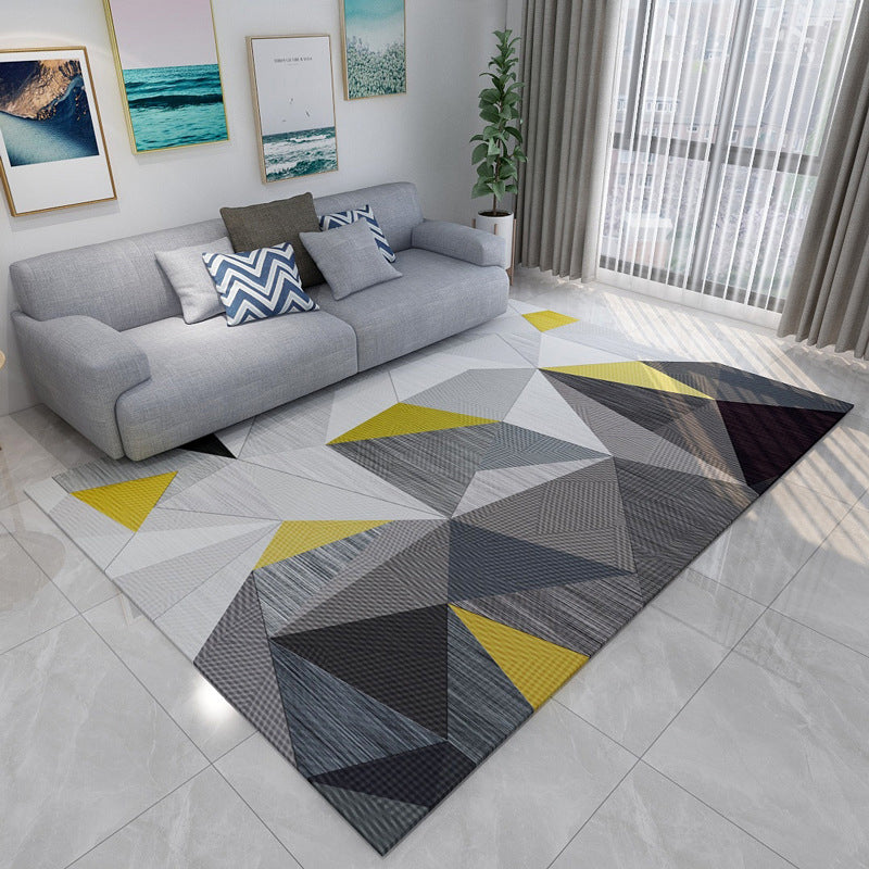 Chic Geometric Colorblock Print Rug Multi Colored Modern Rug Polyester Machine Washable Non-Slip Backing Pet Friendly Rug for Room Yellow Clearhalo 'Area Rug' 'Modern' 'Rugs' Rug' 2185906
