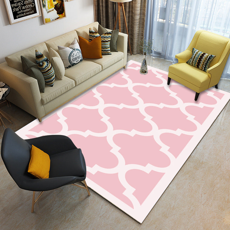 Multi Color Geometrical Rug Synthetics Contemporary Area Carpet Pet Friendly Non-Slip Backing Washable Rug for Living Room Clearhalo 'Area Rug' 'Modern' 'Rugs' Rug' 2185939
