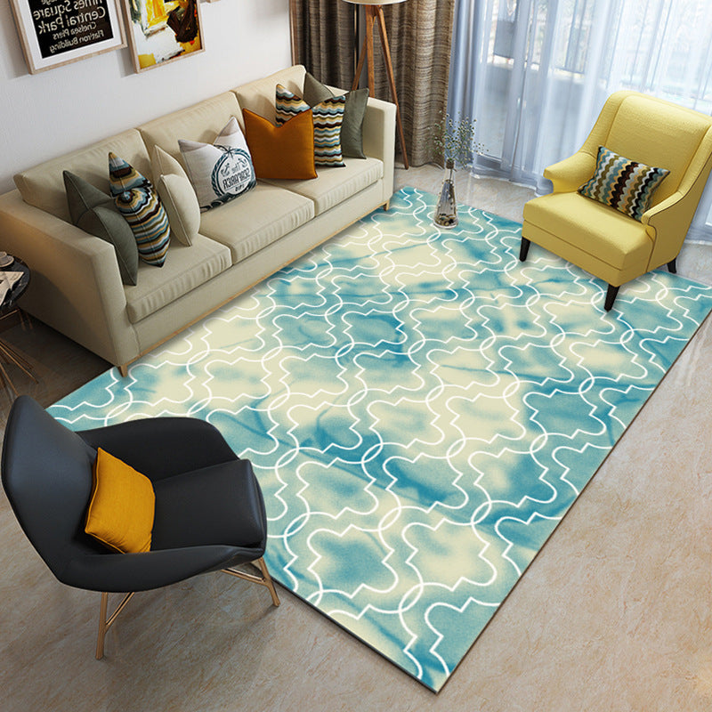 Multi Color Geometrical Rug Synthetics Contemporary Area Carpet Pet Friendly Non-Slip Backing Washable Rug for Living Room Clearhalo 'Area Rug' 'Modern' 'Rugs' Rug' 2185947