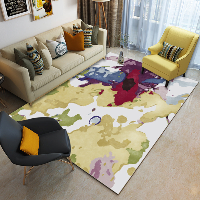 Multi Color Geometrical Rug Synthetics Contemporary Area Carpet Pet Friendly Non-Slip Backing Washable Rug for Living Room Clearhalo 'Area Rug' 'Modern' 'Rugs' Rug' 2185953