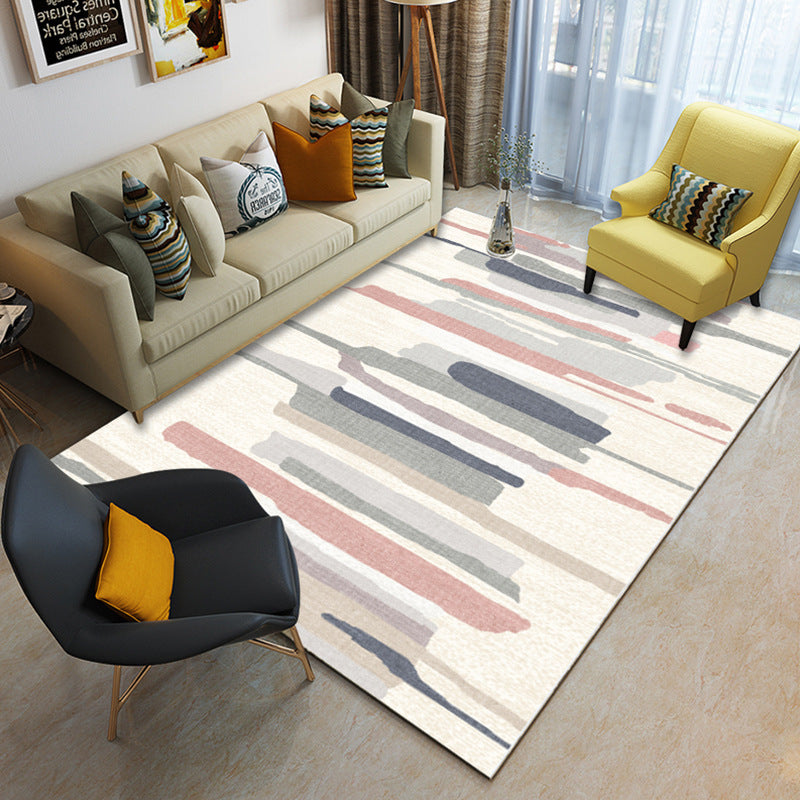 Multi Color Geometrical Rug Synthetics Contemporary Area Carpet Pet Friendly Non-Slip Backing Washable Rug for Living Room Clearhalo 'Area Rug' 'Modern' 'Rugs' Rug' 2185954