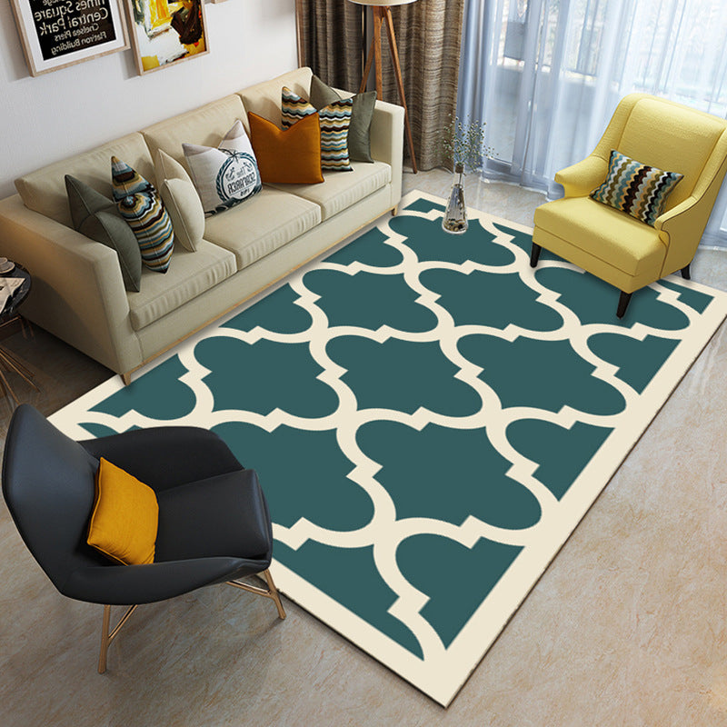 Multi Color Geometrical Rug Synthetics Contemporary Area Carpet Pet Friendly Non-Slip Backing Washable Rug for Living Room Clearhalo 'Area Rug' 'Modern' 'Rugs' Rug' 2185957