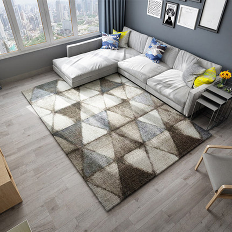 Nordic Geometric Pattern Rug Multi-Color Polypropylene Carpet Anti-Slip Washable Stain Resistant Rug for Great Room Coffee Clearhalo 'Area Rug' 'Modern' 'Rugs' Rug' 2186000