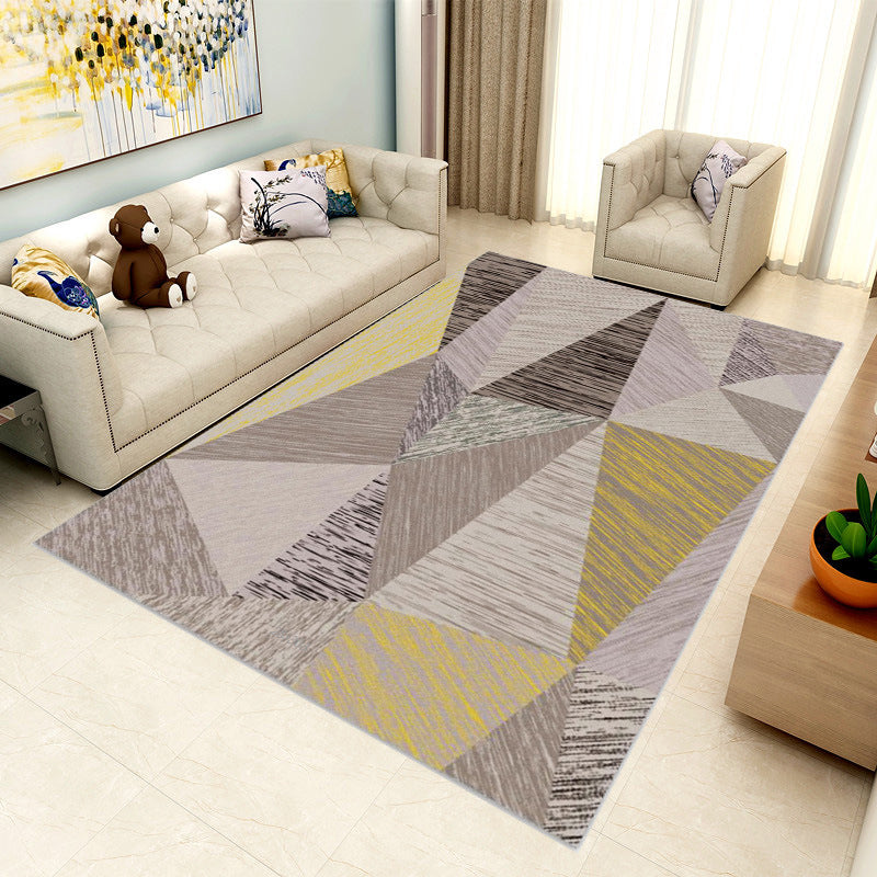 Special Multicolor 3D Geometric Rug Polyester Nordic Rug Anti-Slip Backing Pet Friendly Machine Washable Rug for Home Decor Brown Clearhalo 'Area Rug' 'Modern' 'Rugs' Rug' 2186009