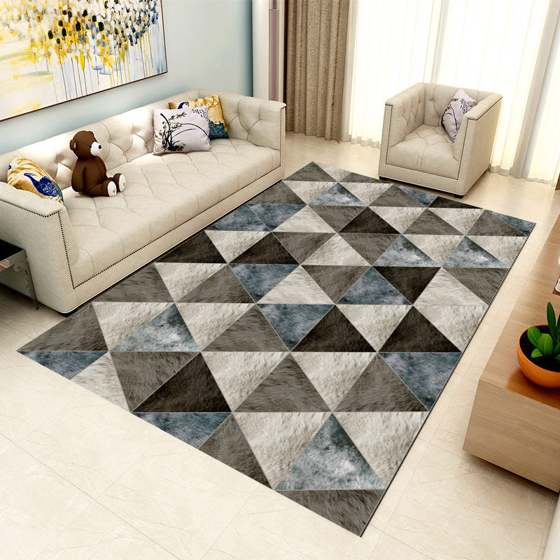 Special Multicolor 3D Geometric Rug Polyester Nordic Rug Anti-Slip Backing Pet Friendly Machine Washable Rug for Home Decor Brown Clearhalo 'Area Rug' 'Modern' 'Rugs' Rug' 2186016
