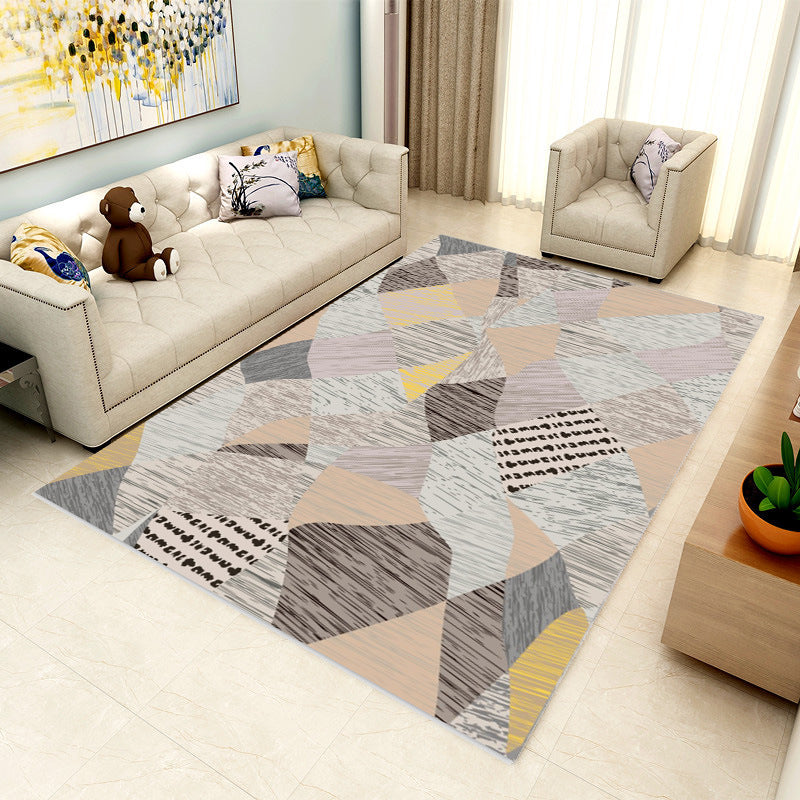 Special Multicolor 3D Geometric Rug Polyester Nordic Rug Anti-Slip Backing Pet Friendly Machine Washable Rug for Home Decor Clearhalo 'Area Rug' 'Modern' 'Rugs' Rug' 2186024