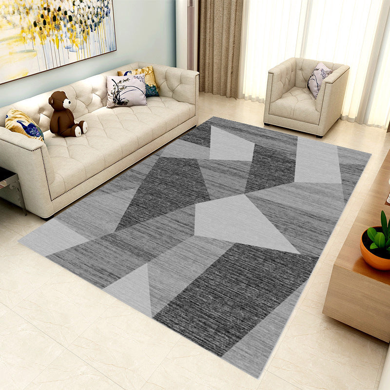Special Multicolor 3D Geometric Rug Polyester Nordic Rug Anti-Slip Backing Pet Friendly Machine Washable Rug for Home Decor Grey Clearhalo 'Area Rug' 'Modern' 'Rugs' Rug' 2186033