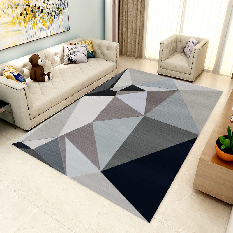 Special Multicolor 3D Geometric Rug Polyester Nordic Rug Anti-Slip Backing Pet Friendly Machine Washable Rug for Home Decor Khaki Clearhalo 'Area Rug' 'Modern' 'Rugs' Rug' 2186034