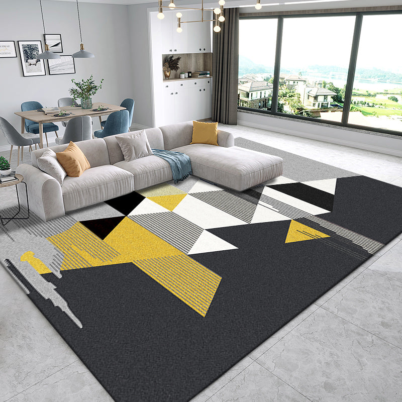 Nordic Home Area Rug Multi-Colored Colorblocking Geometric Rug Synthetics Non-Slip Backing Washable Pet Friendly Rug Clearhalo 'Area Rug' 'Modern' 'Rugs' Rug' 2186044