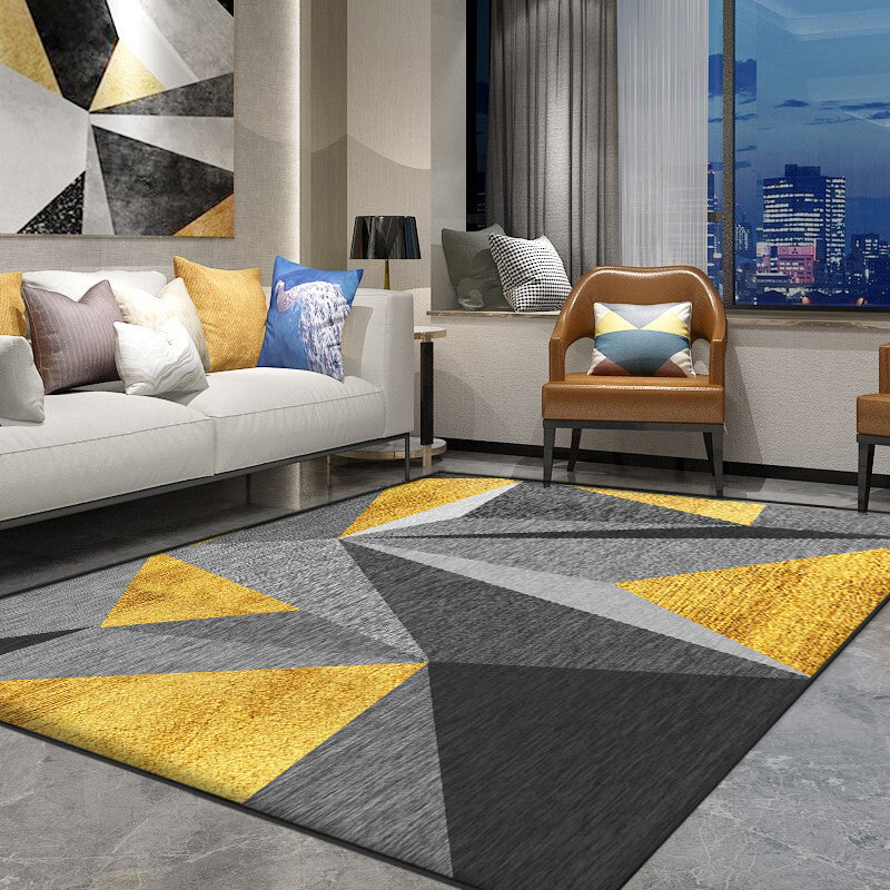 Neat 3D Effect Triangle Rug Multicolor Contemporary Carpet Polypropylene Machine Washable Pet Friendly Anti-Slip Rug for Home Clearhalo 'Area Rug' 'Modern' 'Rugs' Rug' 2186069