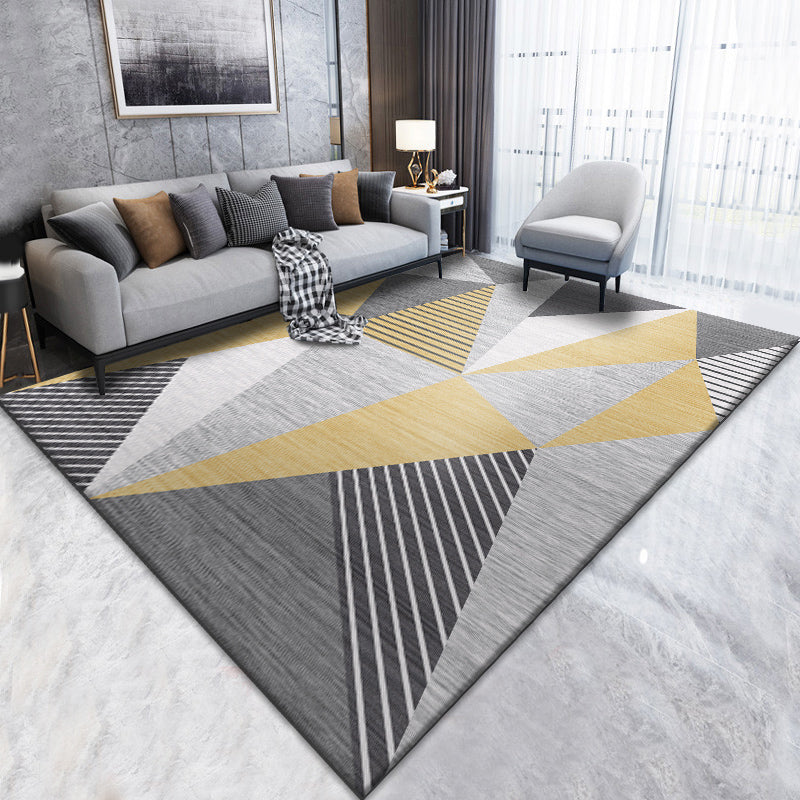 Neat 3D Effect Triangle Rug Multicolor Contemporary Carpet ...