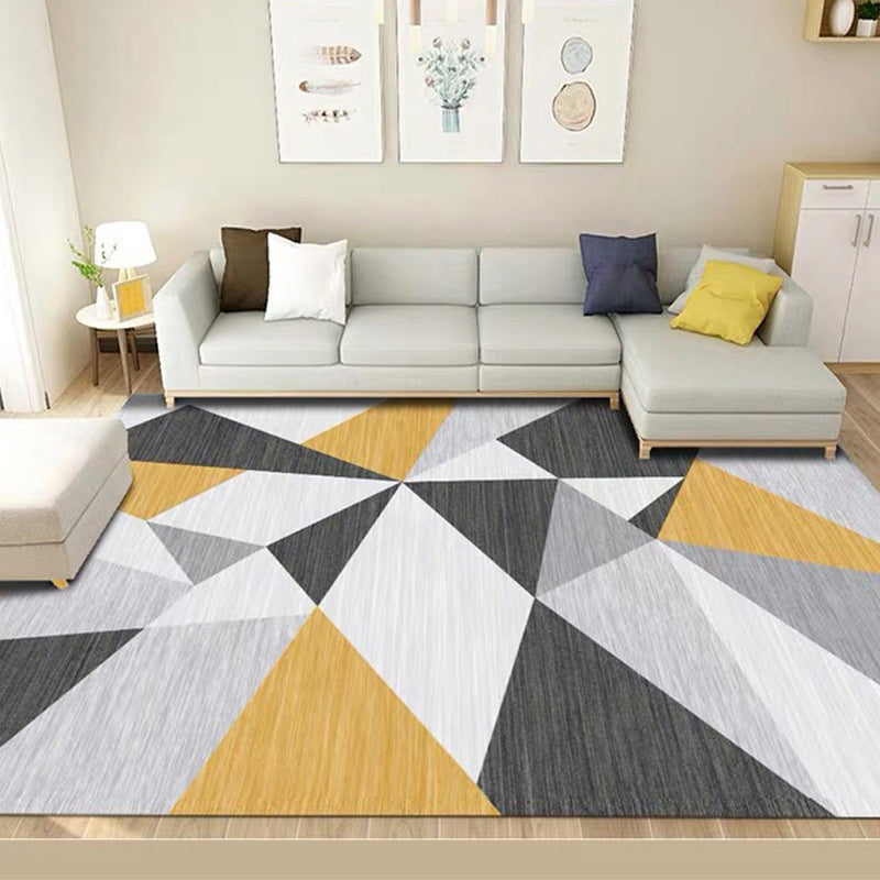 Classic Geometry Area Rug Multi-Color Minimalist Rug Polyester Stain Resistant Machine Washable Non-Slip Backing Rug for Room Clearhalo 'Area Rug' 'Modern' 'Rugs' Rug' 2186077