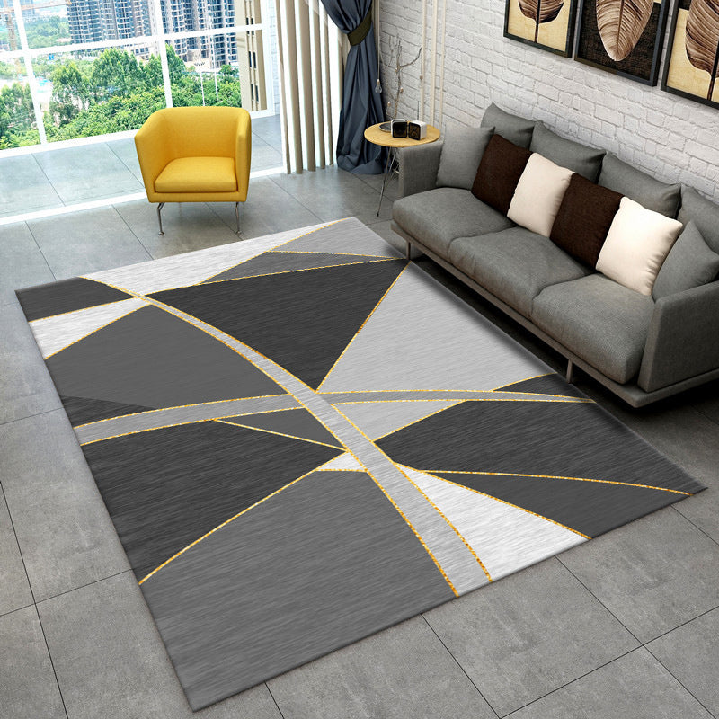 Classic Geometry Area Rug Multi-Color Minimalist Rug Polyester Stain Resistant Machine Washable Non-Slip Backing Rug for Room Clearhalo 'Area Rug' 'Modern' 'Rugs' Rug' 2186078