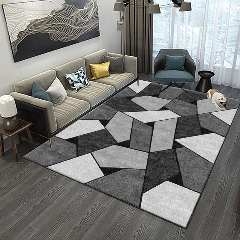 Classic Geometry Area Rug Multi-Color Minimalist Rug Polyester Stain Resistant Machine Washable Non-Slip Backing Rug for Room Clearhalo 'Area Rug' 'Modern' 'Rugs' Rug' 2186081