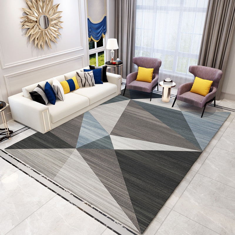 Classic Geometry Area Rug Multi-Color Minimalist Rug Polyester Stain Resistant Machine Washable Non-Slip Backing Rug for Room Brown Clearhalo 'Area Rug' 'Modern' 'Rugs' Rug' 2186084