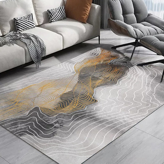 Classic Geometry Area Rug Multi-Color Minimalist Rug Polyester Stain Resistant Machine Washable Non-Slip Backing Rug for Room Clearhalo 'Area Rug' 'Modern' 'Rugs' Rug' 2186085