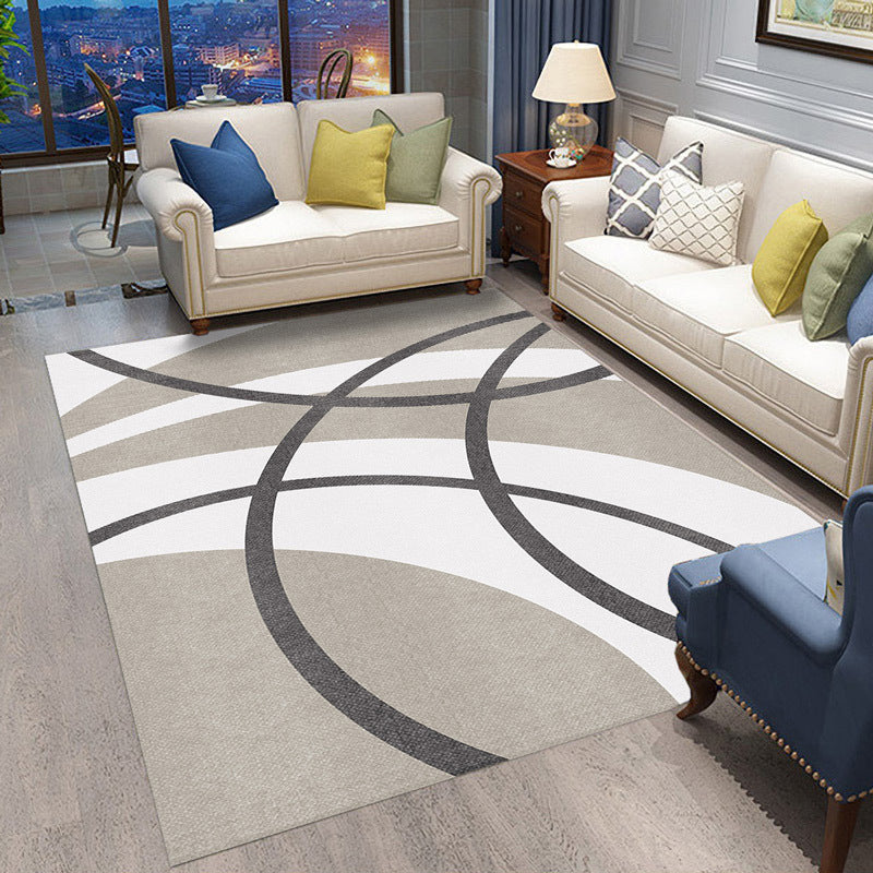 Classic Geometry Area Rug Multi-Color Minimalist Rug Polyester Stain Resistant Machine Washable Non-Slip Backing Rug for Room Brown Clearhalo 'Area Rug' 'Modern' 'Rugs' Rug' 2186086