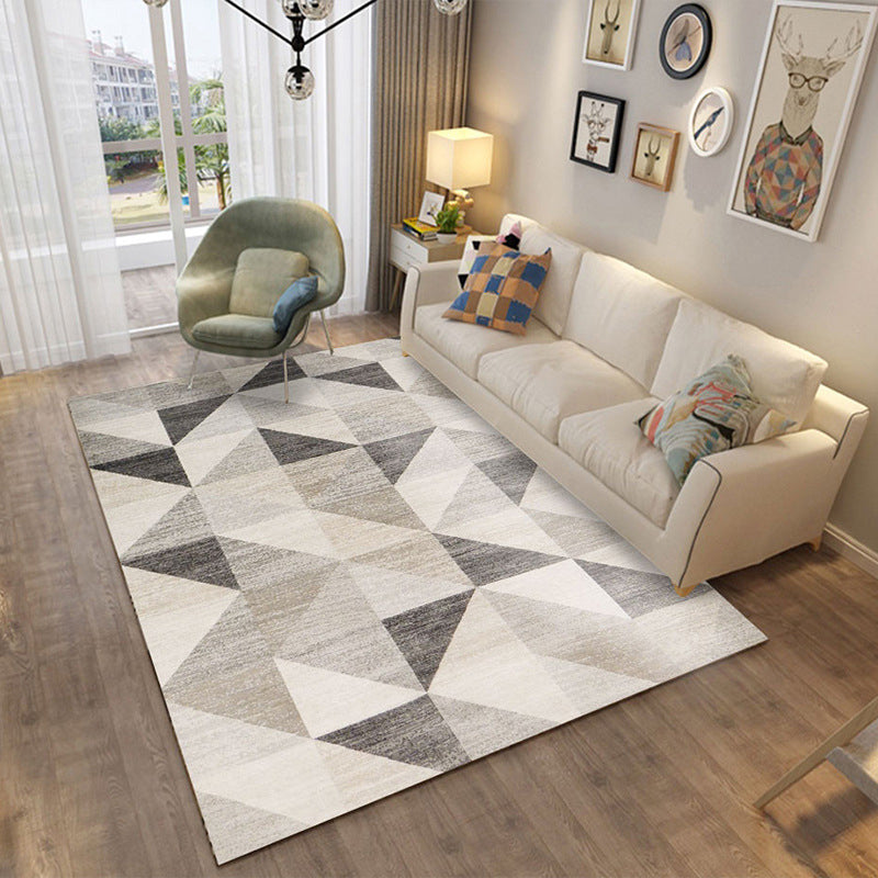 Classic Geometry Area Rug Multi-Color Minimalist Rug Polyester Stain Resistant Machine Washable Non-Slip Backing Rug for Room Clearhalo 'Area Rug' 'Modern' 'Rugs' Rug' 2186090