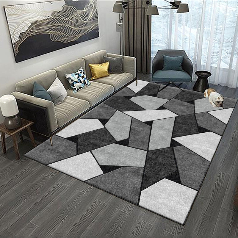 Classic Geometry Area Rug Multi-Color Minimalist Rug Polyester Stain Resistant Machine Washable Non-Slip Backing Rug for Room Clearhalo 'Area Rug' 'Modern' 'Rugs' Rug' 2186092