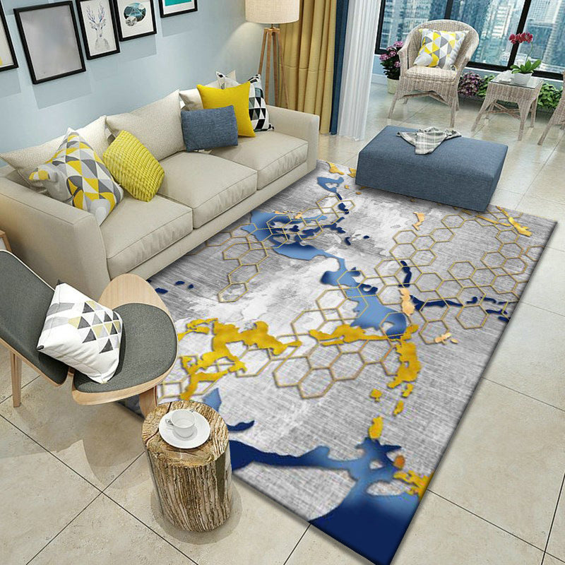 Multicolor Home Decoration Rug Scandinavian Geometric Carpet Polyester Washable Anti-Slip Backing Stain Resistant Rug Clearhalo 'Area Rug' 'Modern' 'Rugs' Rug' 2186149
