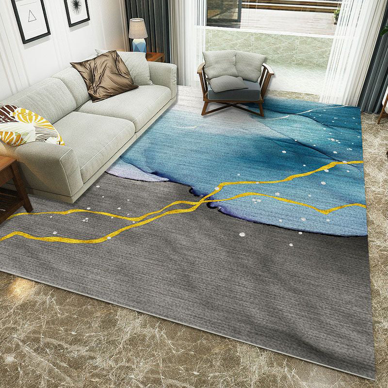 Minimalist 3D Printing Geometry Rug Multi-Colored Polypropylene Rug Machine Washable Non-Slip Stain Resistant Area Rug for Home Clearhalo 'Area Rug' 'Modern' 'Rugs' Rug' 2186208