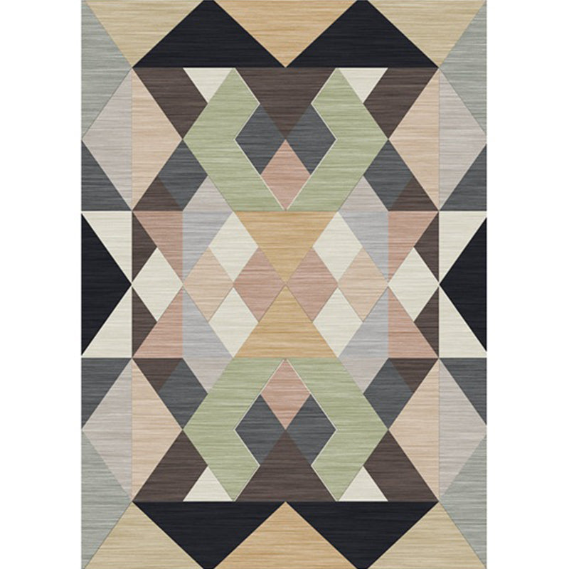 Art Decor Geometric Patterned Rug Multicolor Simplicity Carpet Polyester Stain Resistant Anti-Slip Machine Washable Rug for Room Clearhalo 'Area Rug' 'Modern' 'Rugs' Rug' 2186222