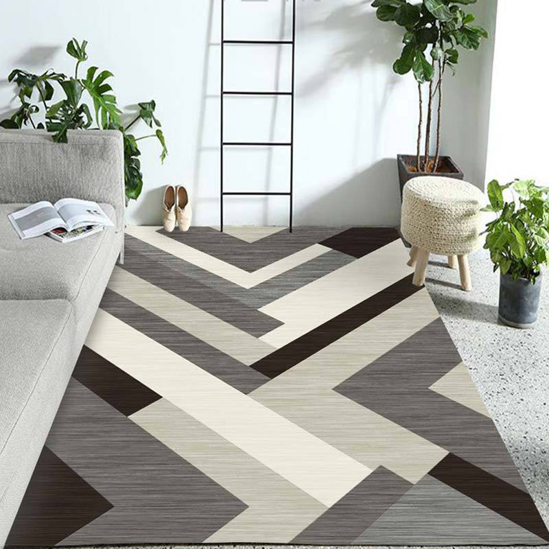 On-Trend Multicolor Minimalist Rug Synthetics Colorblock Geometric Rug Stain Resistant Washable Anti-Slip Rug for Decoration Brown Clearhalo 'Area Rug' 'Modern' 'Rugs' Rug' 2186243