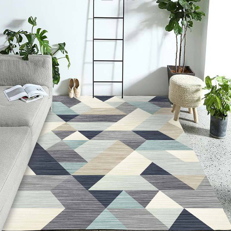 On-Trend Multicolor Minimalist Rug Synthetics Colorblock Geometric Rug Stain Resistant Washable Anti-Slip Rug for Decoration Clearhalo 'Area Rug' 'Modern' 'Rugs' Rug' 2186244
