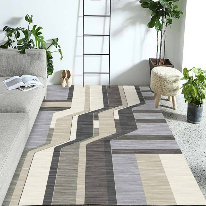 On-Trend Multicolor Minimalist Rug Synthetics Colorblock Geometric Rug Stain Resistant Washable Anti-Slip Rug for Decoration Clearhalo 'Area Rug' 'Modern' 'Rugs' Rug' 2186249