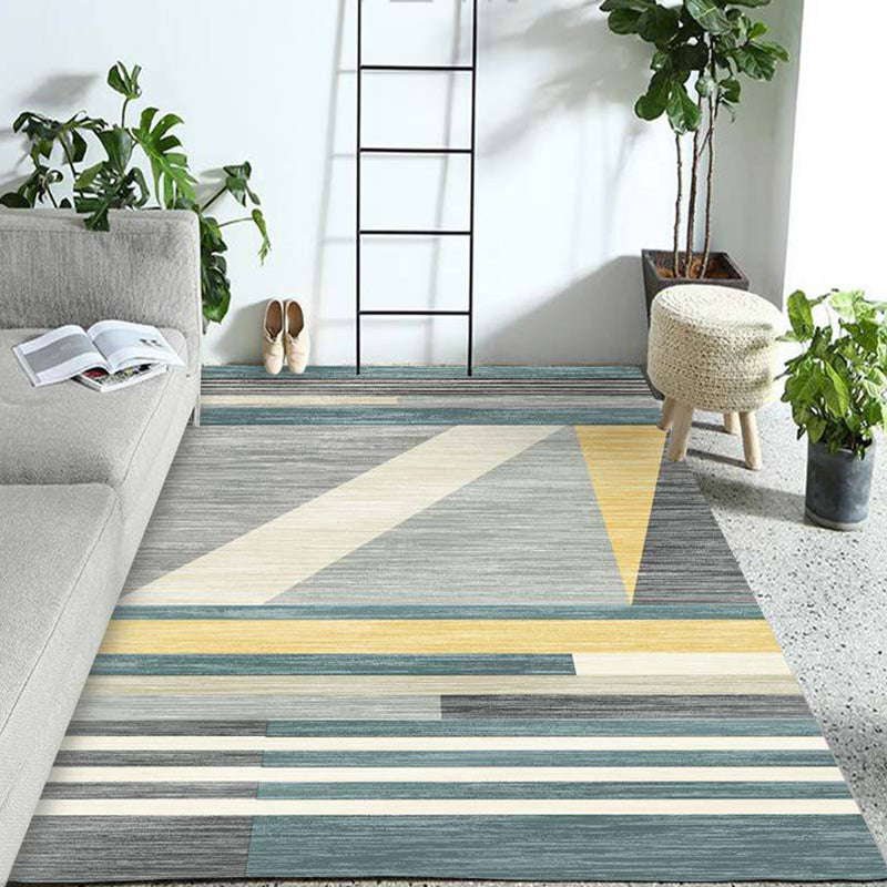 On-Trend Multicolor Minimalist Rug Synthetics Colorblock Geometric Rug Stain Resistant Washable Anti-Slip Rug for Decoration Clearhalo 'Area Rug' 'Modern' 'Rugs' Rug' 2186256
