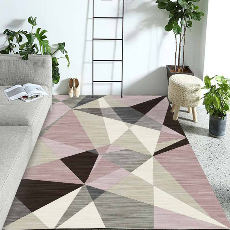 On-Trend Multicolor Minimalist Rug Synthetics Colorblock Geometric Rug Stain Resistant Washable Anti-Slip Rug for Decoration Clearhalo 'Area Rug' 'Modern' 'Rugs' Rug' 2186263