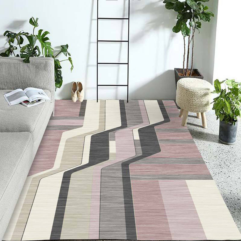 On-Trend Multicolor Minimalist Rug Synthetics Colorblock Geometric Rug Stain Resistant Washable Anti-Slip Rug for Decoration Clearhalo 'Area Rug' 'Modern' 'Rugs' Rug' 2186269