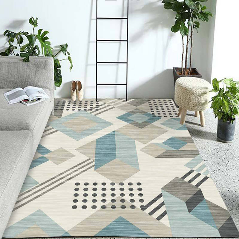 On-Trend Multicolor Minimalist Rug Synthetics Colorblock Geometric Rug Stain Resistant Washable Anti-Slip Rug for Decoration Clearhalo 'Area Rug' 'Modern' 'Rugs' Rug' 2186276