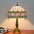 1 Head Table Lamp Decorative Dome Shade Stained Glass Nightstand Light for Living Room Pink Clearhalo 'Lamps' 'Table Lamps' Lighting' 2186346