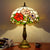 1 Head Table Lamp Decorative Dome Shade Stained Glass Nightstand Light for Living Room Apricot Clearhalo 'Lamps' 'Table Lamps' Lighting' 2186349