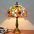 1 Head Table Lamp Decorative Dome Shade Stained Glass Nightstand Light for Living Room Orange Clearhalo 'Lamps' 'Table Lamps' Lighting' 2186350