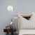 Moon Sconce Lighting Postmodern Marble Gold LED Wall Light Fixture with Metallic Ring for Bedside Gold Clearhalo 'Modern wall lights' 'Modern' 'Wall Lamps & Sconces' 'Wall Lights' Lighting' 2186556