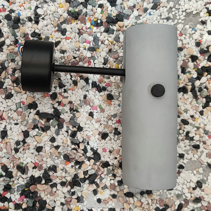 Cement Cylinder Wall Lighting Nordic Style Single-Bulb Grey Rotatable Wall Mounted Spotlight Clearhalo 'Modern wall lights' 'Modern' 'Wall Lamps & Sconces' 'Wall Lights' Lighting' 2186570
